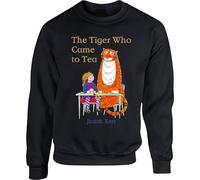 Tiger Who Came To Tea Jumper Funny World Book Day 2025 Novel Day Teacher Gifts Festive Unisex Adults Sweatshirts Top(S, Black)