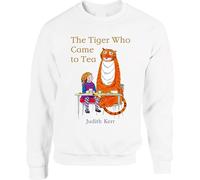 Tiger Who Came To Tea Jumper Funny World Book Day Math Number Day Teacher Gifts Festive Unisex Adults Sweatshirts Top(XL, White)