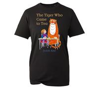 Tiger Who Came to Tea T-Shirt World Book Day Funny Festive Math Number Day Unisex Gifts Adults Unisex Tee Top (Black, XL)