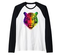 Tiger Wilderness I Love Tigers Wild Big Cats Cute Tiger Raglan Baseball Tee
