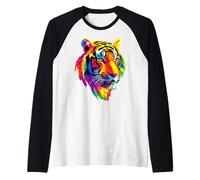 Tiger Wilderness I Love Tigers Wild Big Cats Cute Tiger Raglan Baseball Tee