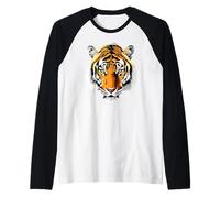 Tiger Wilderness I Love Tigers Wild Big Cats Cute Tiger Raglan Baseball Tee