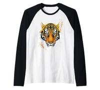 Tiger Wilderness I Love Tigers Wild Big Cats Cute Tiger Raglan Baseball Tee