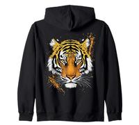 Tiger Wilderness I Love Tigers Wild Big Cats Cute Tiger Zip Hoodie