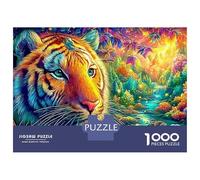 Tiger with A Bird on Its Head 1000-Piece Jigsaw Puzzle The Forest King Educational Toy for Kids Age 12+ & Adults 70x50cm/1000pcs