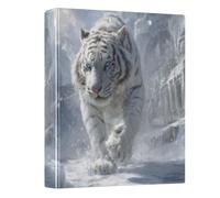 Tiger with Blue Eyes 3 Ring Binders 1.5 Inch Clear View Three Ring Binders Versatile Binder Fits 200 Sheets 1 Pack