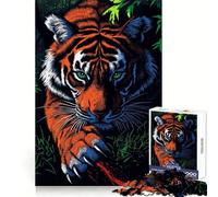 Tiger with Claws Jigsaw Puzzle for Adults 1000 Pieces Smart Game Tension Relief Pattern Assembly Heartfelt Gift 50x75cm