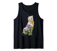 Tiger with Flowers - Cute Floral Year of The Tiger Tank Top
