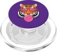 Tiger With Sunglasses Blowing Bubble PopSockets PopGrip for MagSafe