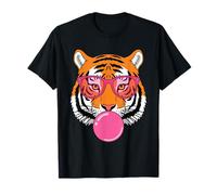 Tiger with Sunglasses Blowing Bubble T-Shirt
