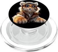 Tiger with Sunglasses I Love Tigers Wild Big Cats Cute Tiger PopSockets PopGrip for MagSafe