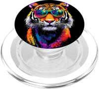 Tiger with Sunglasses I Love Tigers Wild Big Cats Cute Tiger PopSockets PopGrip for MagSafe