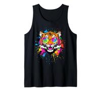 Tiger with Sunglasses I Love Tigers Wild Big Cats Cute Tiger Tank Top