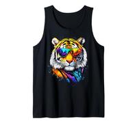 Tiger with Sunglasses I Love Tigers Wild Big Cats Cute Tiger Tank Top