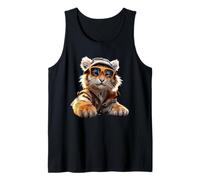 Tiger with Sunglasses I Love Tigers Wild Big Cats Cute Tiger Tank Top