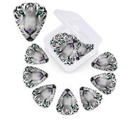 Tiger with Teal Eyes Guitar Picks 12 Pack Plectrums with Organizer Box, 3 Different Thickness Includes Thin Medium Heavy Picks