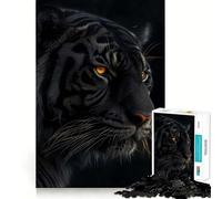 Tiger With Yellow Eyes Jigsaws 1000 Pieces for Adults Mind Exercise Toy Stress Relief Design Assembly Elegant Gift 50x75cm