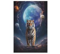 Tiger Wooden Jigsaw Puzzles 1000 Piece Puzzle For Adults. Challenging To Complete But Fun And Humorous Jigsaws 78×53cm