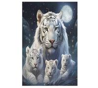 Tiger Wooden Jigsaw Puzzles for Adults 1000 Difficult Hard Poster Puzzle Jigsaw Puzzle 1000 Piece Precise Interlocking Family Gathering Educational Game Toys （78×53cm）