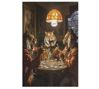 Tiger Wooden Jigsaw Puzzles for Adults 1000 Difficult Hard Poster Puzzle Jigsaw Puzzle 1000 Piece Precise Interlocking Family Gathering Educational Game Toys （78×53cm）