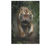 Tiger Wooden Jigsaw Puzzles for Adults 1000 Difficult Hard Poster Puzzle Jigsaw Puzzle 1000 Piece Precise Interlocking Family Gathering Educational Game Toys (78×53cm)