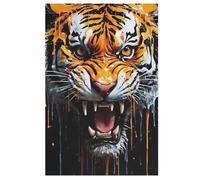 Tiger Wooden Jigsaw Puzzles for Adults 1000 Difficult Hard Poster Puzzle Jigsaw Puzzle 1000 Piece Precise Interlocking Family Gathering Educational Game Toys (78×53cm)