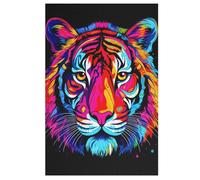 Tiger Wooden Jigsaw Puzzles for Adults 1000 Difficult Hard Poster Puzzle Jigsaw Puzzle 1000 Piece Precise Interlocking Family Gathering Educational Game Toys (78×53cm)