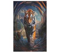 Tiger Wooden Jigsaw Puzzles for Adults 1000 Pieces Jigsaw Puzzle for Adults & For Kids Age 12 And Up Family Gathering Educational Game Toys （78×53cm）