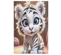 Tiger Wooden Jigsaw Puzzles for Adults 1000 Pieces Jigsaw Puzzle for Adults & For Kids Age 12 And Up Family Gathering Educational Game Toys （78×53cm）