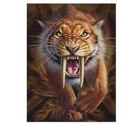 Tiger Wooden Puzzles Jigsaw Puzzle 500 Pieces for Adults Creative Difficult Challenging Game 55×41cm