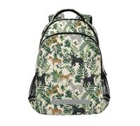 Tiger Zebra Black Panther Plant Pattern Backpacks for Kids School Bag Student Backpack Bookbag for Boys Girls Casual Bag