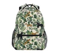 Tiger Zebra Black Panther Plant Pattern Kids Backpack for Boys Girls Student Big Backpacks for Elementary School Shoulder Bag Bookbag