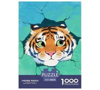 Tiger1000 Piece Jigsaw Puzzle for Adultsanimal Premium Box, Extra Fun Challenges, for Women/Men, Brain - Teasing 1000 - Piece Gift38x26cm/1000pcs