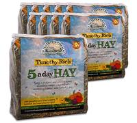 Tigerbox 10 Kilogram Natures Own Timothy Rich 5 a Day Hay Foraging Feed for Rabbits Guinea Pigs Chinchillas