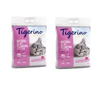 Tigerino Cat Litter, Double Pack / Natural Clumping, Baby Powder Scent for Cat Owners