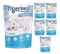 Tigerino Crystals Fresh Clumping Silicate Cat Litter 30L A Baby Powder Scented Antibacterial Disposable And Hypoallergenic Hygiene Litter With Smell Control Formula