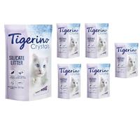 Tigerino Crystals Lavender Cat Litter Super Pack: 6 x 5 Litre Silicate Litter with Fresh Lavender Fragrance Environmentally Friendly Super Absorbent Litter + Connect 2-in-1 Cat Tunnel