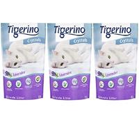 Tigerino Crystals Lavender Silicate Cat Litter 15L (5L X 3) Scented Antibacterial Disposable And Hypoallergenic Hygiene Litter
