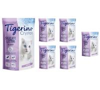 Tigerino Crystals Silicate Cat Litter, 6 x 5L - Absorbent, Dust-free, Antibacterial, Economical