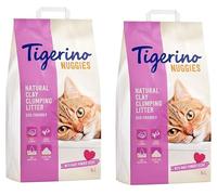 Tigerino Nuggies Cat Litter, Baby Powder Scent. 2 x 14 kg, Double Pack