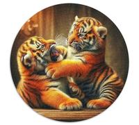 TigerJigsaw Puzzle 1000 Piece for Adults Kids Round Cute AnimalsCreative Challenge Toys Gift1000pcs (67.5x67.5cm)