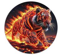 TigerJigsaw Puzzles 1000 Piece for Adults Kids Round FantasyCreative Challenge Family Decorations1000pcs (67.5x67.5cm)