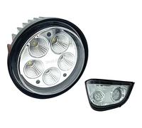 TIGERLIGHTS TL8620 12V LED Large Round Headlight Compatible With/Replacement For John Deere 6105M, 6105R, 6110M, 6110R, 6115M, 6115R, 6120M, 6125M, 6130R AL206153 Flood Off-Road Light