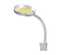 Tigerlily Enterprises 2.5W USB Aquarium Light - Blue & White LED Clip-On Lamp with Flexible Gooseneck & Wired Controller - Ideal for Small Freshwater, Planted & Saltwater Tanks - White