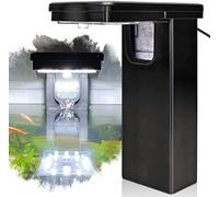 Tigerlily Enterprises 2-in-1 Internal Aquarium Filter with LED Light - 10W, 255L/H Flow Rate - Touch & Remote Control - Suitable for Freshwater & Tropical Fish Tanks up to 60 litres