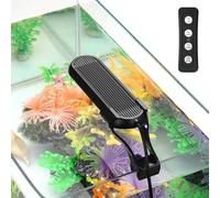 Tigerlily Enterprises 6W Clip-On Aquarium LED Light - Full Spectrum RGB Nano Fish Tank Lamp with 14 Lighting Modes, Remote, Timer & Adjustable Brightness for Planted & Marine Aquariums up to 20L