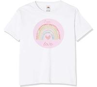 Tigerlilyprints 2nd Birthday I am 2T Shirt Top Rainbow Girl, Age 2 Birthday Top, I am 2 Today, Super Soft, Poly Cotton