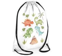 Tigerlilyprints Baby Dino Drawstring Bag - Cute Waterproof Large Kit Bag for Kids, Swimming, Nursery & Pre-School | Reinforced Corners, Machine Washable, Travel Bag & Toy Tidy