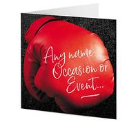 TigerMill Publishing personalised signed boxing glove greeting card - Congratulations, Happy Birthday or any occasion