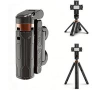 TIGERRDU Mini Selfie Stick,Phone Tripod, 4 in 1 Selfie Stick Tripod, Extendable and Portable Selfies Sticks with Detachable Wireless Remote & Stable Tripods Stand(38.5cm)